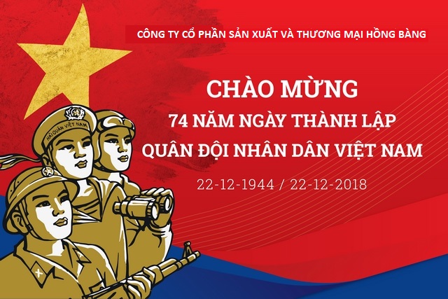 Hồng Bàng chúc mừng Ngày thành lập Quân đội nhân dân Việt Nam